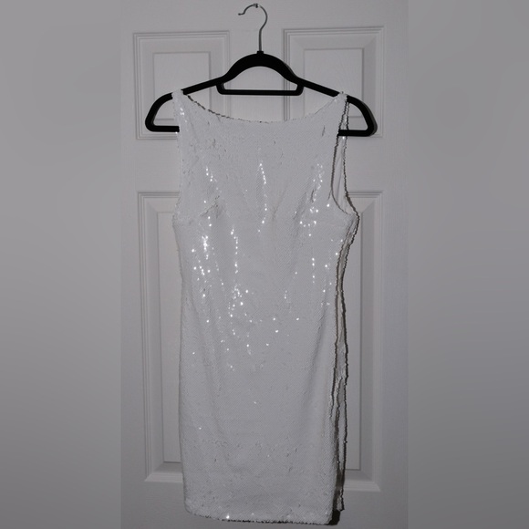 Meshki Dresses & Skirts - Meshki AYLA White Sequin Mini Dress